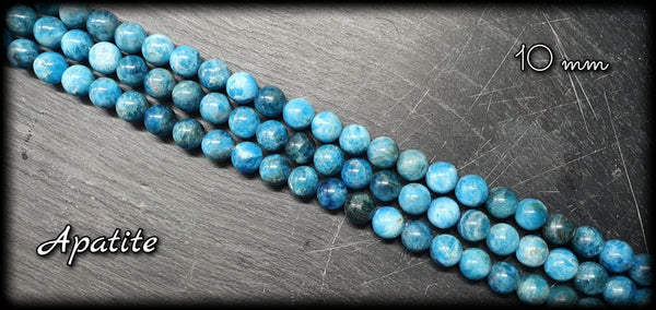 Apatite ronde en fil - 10mm