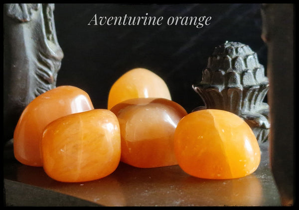 Aventurine Orange en pierre roulée