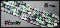 Fluorite ronde en fil - 8mm